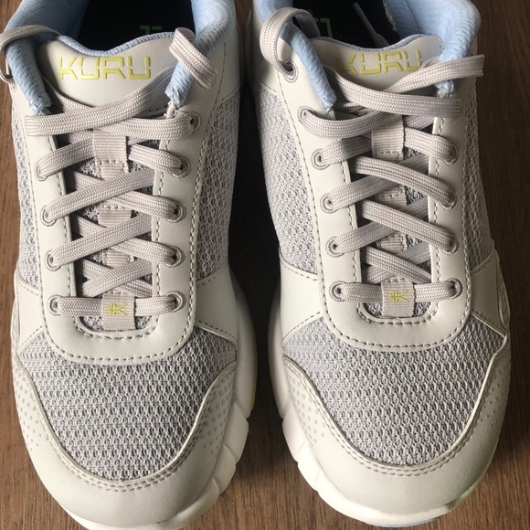 KURU Quantum 2 Dove Gray-Pale Lime-2.0 Sneakers Size 9 Medium Shoes - Picture 6 of 17
